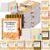 Dunzoom 100 Pcs Welcome Back to School Gifts Bulk Spiral Notebooks with Sticky Notes Motivational Pens First Day of School Notepads Party Favor for Teacher Student Classroom(Bee)