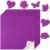 Dunzoom 18 Sheets Purple Glitter Cardstock Sticker Paper 11.6″ x 11.6″ Self Adhesive Heavyweight Sparkly Construction Paper for Back to School Scrapbooking DIY Craft