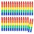 Dunzoom 30 Pcs Stacking Crayons Stackable Buildable Crayon 5 Colors Interchangeable Colorful Stackable Rainbow Crayons Party Favor for Office DIY Supplies
