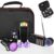 Dunzy 8 Pcs Ghost Hunting Equipment Kit, Include 1 Emf Meter 1 EVP Voice Recorders 1 Spirit Ghost Hunting Research Case 1 Flashlight 1 Speaker 2 Motion Light up Cat Balls 1 Radio(Emf Meter 1, Radio 1)