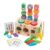 DuskHaven Children Geometric Learning Wooden Shape Sorting Toy with Gears Matching Cutouts Stacking Pegs Sorting Blocks Smooth Rounded Shapes and Painted Finish, Animal Intelligence Box
