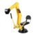 DuskHaven Children Sand Outdoor Pedal Operated Construction Digger Toy with 360-degree Rotating Arm Manual Bucket Suitable for Sandbox Cold-Weather Imaginative Play