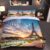 Duvet Cover King Size Paris France Sunset By Eiffel Tower Bedding Set for Kids & Adults,Zipper Closure,3 Pieces Bedding Set