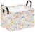 DUYIY Rectangle Storage Basket Fall Wildflower Decor Cute Bins for Girls