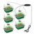 DWDUJJIE Mini Greenhouse, Clear Green Plastic 5 Pack LED Seed Starter Tray