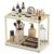DwellDeal 2 Tier Bathroom Counter Organizer, Rectangular Vanity Organizer Shelf, Skincare and Makeup Countertop Storage Rack for Kitchen, Bathroom, Bedroom,White