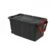 DWNFCF 40 Gal Storage Tote with Latching Lid and Pull Handle Black 2-Pack