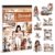 Dwpetzo Afternoon Reading Sticker Book for Adults Journaling, 20 Diecut PET Washi Paper Scrapbook Stickers Sheets, Ephemera for Junk Journals Supplies, Scrapbooking, Collage, Bujo, A5