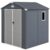 DWVO 6x6FT Outdoor Storage Shed w/o Floor, All-Weather Plastic Shed with Lockable Doors, Window & Vents, Plastic Tool Shed for Backyard, Patio, Poolside, Lawn, Gray