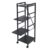 DYNAMI 4-Tier Metal Rolling Storage Cart with Pull-Out Shelves (Black)