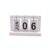 DYNWAVE Desk Calendar Display Desk Calendar Table Calendar Calendar With Wood And Iron Construction And Paper Date Cards Suitable for office desk home study classroom reception counter , White , Flip Calendar