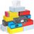 Eaasty 12 Packs Classroom Tissues with Boxes Bulk 3 Ply 80 Sheets Tissues for Back to School Teacher Tissue Boxes with Pencil Notebook Apple Ruler Crayon Composition Book Designs Classroom Supplies