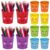 Eaasty 12 Pcs Metal Pen Holder Colorful Desktop Pencil Cup with Cute Smile Mini Stationary Supplies Buckets Cute Pencil Organizers for Office Home School Classroom Desk Crafts Accessory (Rainbow)