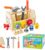 Eagarch Wooden Toddler Tool with Box, Wooden Set Educational Children Tool Kit with Storage Box for Interactive Play and Learning