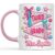 Eali88fa Personalized Grade Teacher Accent Coffee Mug with Name and Custom Grade Level, 3D Printed Effect Floral Pennant Design, Back to School Gift, 11oz 15oz