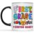 Eali88fa Personalized Grade Teacher Accent Coffee Mug with Name and Custom Grade Level, 3D Printed Effect Grade Level Classroom Design, Back to School Gift, 11oz 15oz