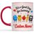Eali88fa Personalized Teacher Accent Coffee Mug with Name, 3D Printed Effect Classroom Supplies Design with Pastel Striped Background, Back to School Teacher Gift, 11oz 15oz