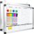 EAONE Weekly Meal Planner & Whiteboard for Wall Double-Sided, 16 x 12 in Magnetic Dry Erase Menu Board for Kitchen/Food Calendar/Grocery Shopping Lists, with 8 Markers & Eraser & 4 Magnets