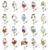 Eartim Season Festival Goose Badge Reel – 20Pcs Funny Goose Acrylic Retractable Id Badge With Metal Clip Name Tag Holder Set for Nurse Doctor Worker Student Summer Halloween Thanksgiving Holiday Gifts