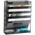 EASEPRES Desk File Organizer Mesh 6-Tier, Hanging Wall Mount Document Organization Stand, Desktop Vertical Mail Paper Folder Holder Rack with Bottom Tray for Office Home Cubicle Countertop, Black