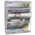 EASEPRES Desk File Organizer Mesh 6-Tier, Hanging Wall Mount Document Organization Stand, Desktop Vertical Mail Paper Folder Holder Rack with Bottom Tray for Office Home Cubicle Countertop, Silver