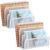 EASEPRES Desk Mail Organizer, Office Small Desktop Metal Mesh Envelope Letter Sorter Paper File Holder Organizer with 3 Vertical Upright Compartments, White 2 Pack