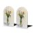 Easter Tulips Bookends for Shelves 2 Pcs Wooden Book Stopper Organizer for Home Office Libraries