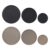 East Table MINO_works Series SET-593 6-piece Dinnerware Set, 3 Plate Sizes, Black Mat x Gray, Made in Japan