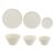 East Table SET-591-01 Mino_Works Series 6-Piece Dinnerware Set, Cotton White, Made in Japan, Microwave Safe, Dishwasher Safe