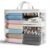 Easy-Access Clear PVC Storage Bag with Handles, Foldable Closet Organizer for Shelves and Under Bed, 17.7 x 15 x 5.1 Inches