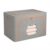 Easy-Access Foldable Storage Bin with Lid, Stackable Polyester Fabric Container for Closet and Under Bed Organization, 15.4 x 11.4 x 7.9 Inches