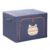 Easy-Access Foldable Storage Bin with Lid, Stackable Polyester Fabric Container for Closet and Under Bed Organization, 15.4 x 11.4 x 7.9 Inches