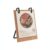 Easy-Insert Solid Wood Calendar Stand for Standard Monthly Pads, Weighted Desktop Organizer with Quick-Swap Slot Design (1 Piece)