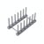 Easy-Store Vertical Dish Rack, Compact PP Plastic Drainer with Drain Slots for Tight Countertops and Cabinets, 9.1 x 4.7 x 3.9 Inches