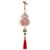 Easy Assemble Wooden Wind Chime DIY Kit with Red Fabric & Pearls, No-Tool Craft for Home Decor
