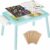 Easyego Sensory Table for Toddlers Kids Play Wooden Sand Water Table with Double-Sided Board & Foldable Storage Bins for Indoor and Outdoor Use, Birthday Gifts for Boys and Girls – Sky Blue