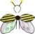 EASYFORALL Kids Boys Girls Ladybug Wings Halloween Cosplay Costume, Ladybird/Bee Wings with Headband Fairy Dress Up Accessories (Bee)