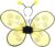EASYFORALL Kids Girls Boys Bee Wings Halloween Cosplay Costume with Headband Dress up Accessories for Party Favors (Yellow)