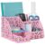 EasyPAG Desk Organizer and Pen Holder for Desk, Mesh Office Supplies Storage Caddy with Drawer for Small Space, Desktop Organizer for Home Office, Pink