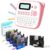 EazeID Label Maker with Tapes 5PK Bundle 12mm 0.47 Laminated Color, Pink Label Maker Waterproof-Labels, Portable D210S Labeler Machine, Wireless Labeling Machine for Jars Bottle School Supplies