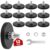 E BAVITE 12PCS 1/4inch Rubber Coated Magnets, 30LBS Anti-Scratch Neodymium Large Magnet Magnetic Non-Slip Strong Monting Magnet for Lighting Bar, Camera and Additional Mirrors