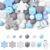 Echoed Elegance 57Pcs Christmas Winter Themed Silicone Bead Set with Box