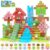 EchoPlan Magnetic Blocks, 100PCS Magnetic Building Blocks to Build a 3D World, Sensory Construction Stacking Magnet Blocks Toy for Kids Ages 3+, Boys and Girls Christmas Birthday Gifts