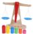 ECHTNATAV Eco Wooden Balance Scale, Colorful Learning Kit, Complete Teaching Set for Preschool Kindergarten Home Parent Child