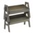 ECR4Kids Adjustable Stacking Shelf Organizer with Full Edge, Book Display, Grey Wash