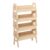 ECR4Kids Adjustable Stacking Shelf with Full Edge, Bookcase, Antique White, 4-Pack