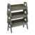 ECR4Kids Adjustable Stacking Shelf with Full Edge, Bookcase, Grey Wash, 3-Pack