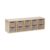 ECR4Kids Streamline 10 Cubby Tray Cabinet and 10 Scoop Front Bins, 2×5, Kids Furniture, Clear
