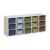 ECR4Kids Streamline 15 Cubby Tray Cabinet and 15 Scoop Front Bins, 3×5, Kids Furniture, Earthtone