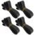 ECSiNG 4 Pack Closed Circular Black Rubber Track 38.5x2cm Compatible with RC Tank Robot Chassis